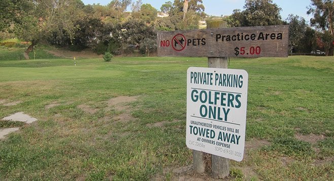 No parking for non-golfers…except maybe on Cinco de Mayo.