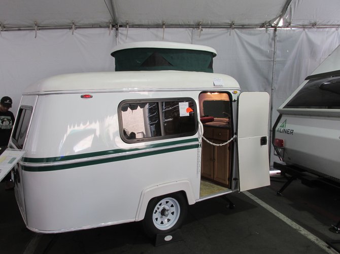 The new MeerKat fully contained travel trailer weighs only 900 pounds and can be towed by most four cylinder vehicles. 