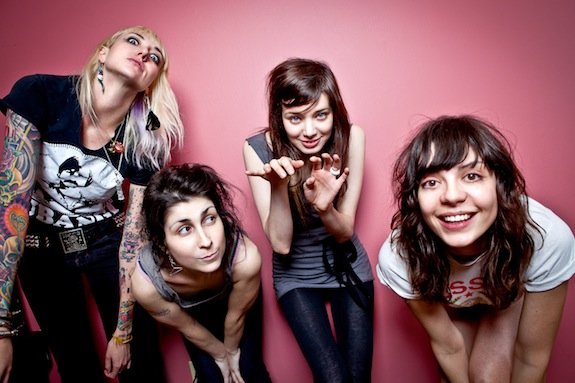 Saucy rockers the Coathangers split a bill with the Black Lips at Belly up on Saturday.