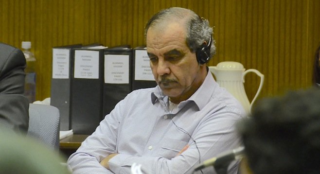 Kassim Alhimidi listened to prosecutor's statements through an interpreter. Photo by Weatherston