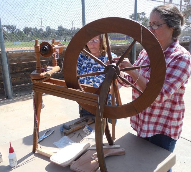 converting a single treadle wheel to a double treadle