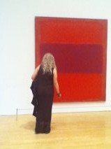 original painting called 'Red' by Rothko - on display at LA MOCA - coinciding with the play showing at the Taper - both shows were fabulous