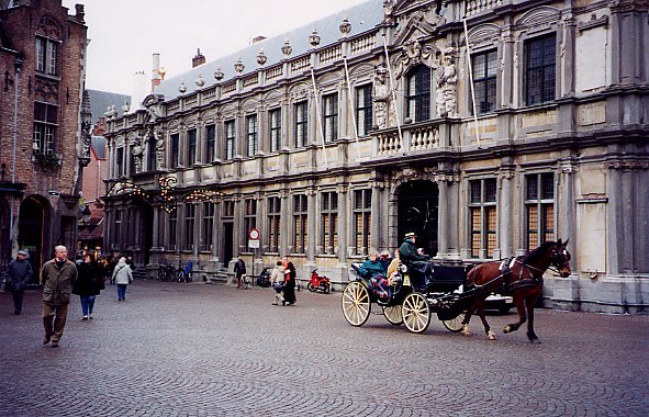 Brugge Belgium . Central Plaza 