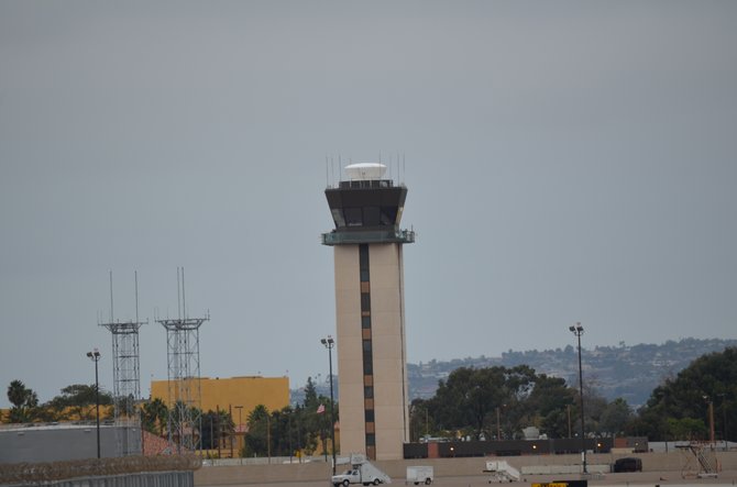 SD In'l Airport Control Tower downtown.