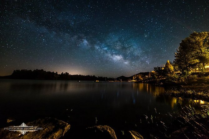 Stars over Lake Cuyamaca by Evgeny Yorobe