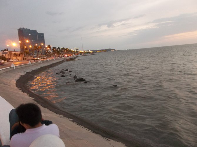 Campeche's Malecon at dusk