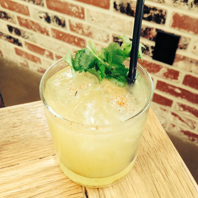 Hola Y'all: Mezcal, vodka, lime and cilantro