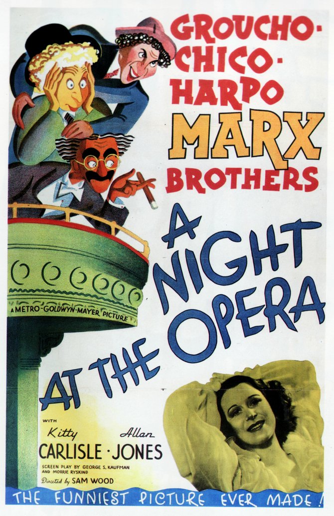American one-sheet for A NIGHT AT THE OPERA.