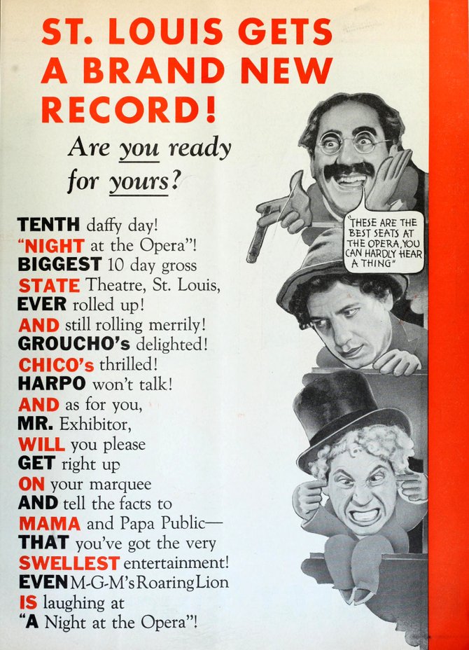 Trade ad for A NIGHT AT THE OPERA, "The Film Daily," 11-14-35.