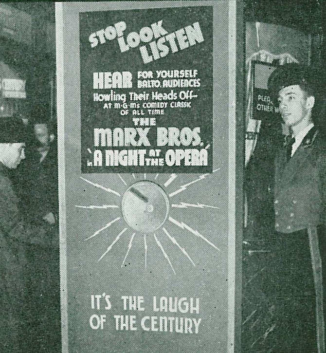 Audience laughter rang through the lobby and out into the streets. From "The Film Daily," 12-5-35.