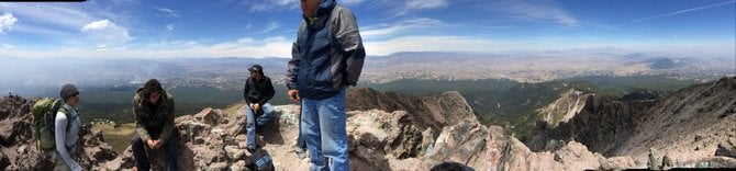 La Malinche Summit with new friends from Puebla