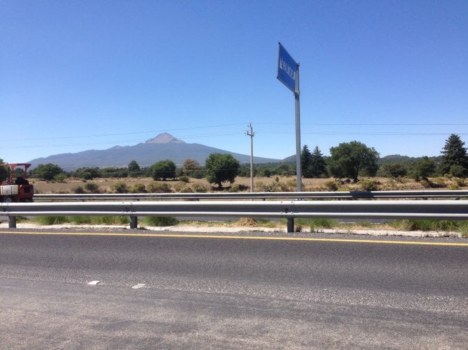 La Malinche from a distance.