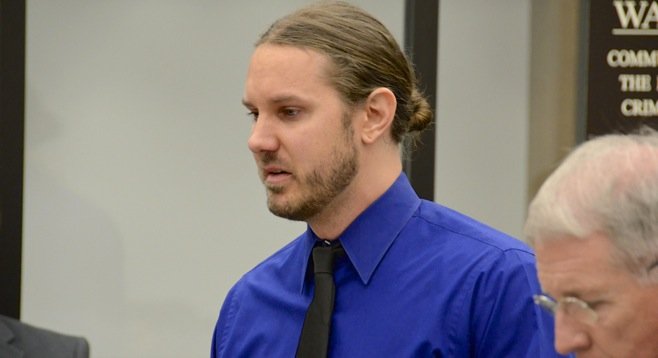 Tim Lambesis at sentencing, May 16 - Image by Bob Weatherston