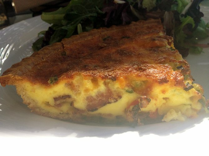 Daily quiche (bacon and roasted red pepper)