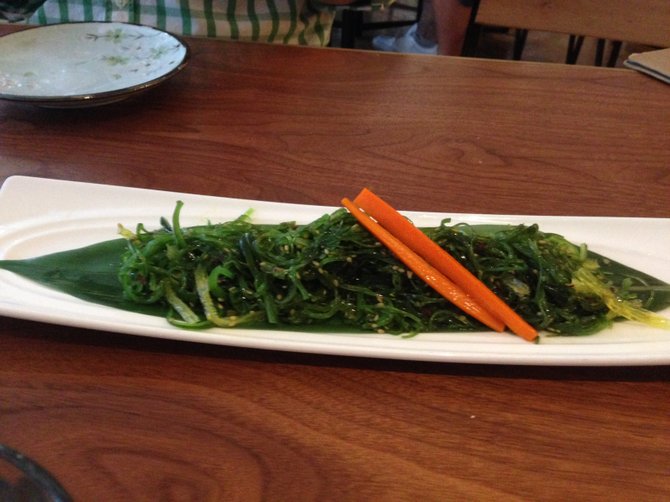 Seaweed salad at Blue Ocean Robata and Sushi Bar