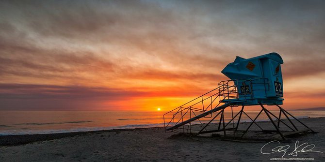 Ponto Beach in Carlsbad by Andrew Shoemaker