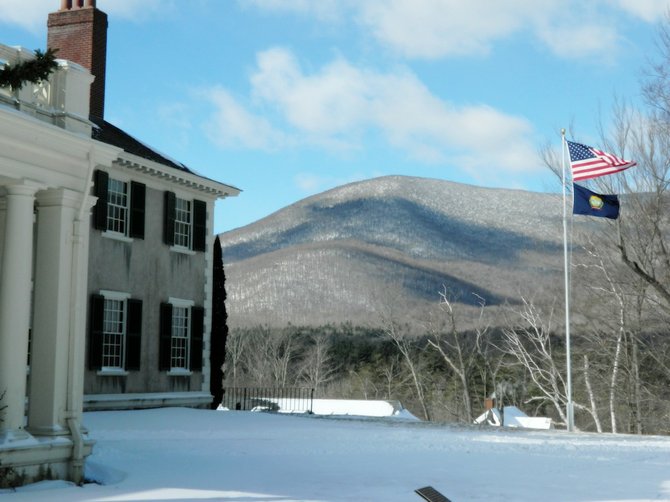 Side view of the house at Hildene.
