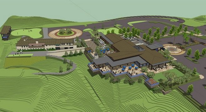 Architect's rendering of clubhouse expansion