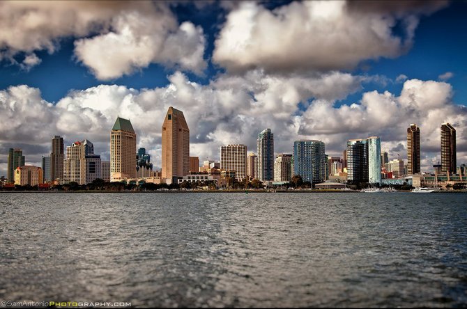 Neighborhood: Coronado. Downtown San Diego skyline from Centennial Park. © www.SamAntonio.com