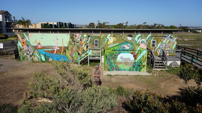 Celeste Byers' mural at Kendall Frost Reserve. 