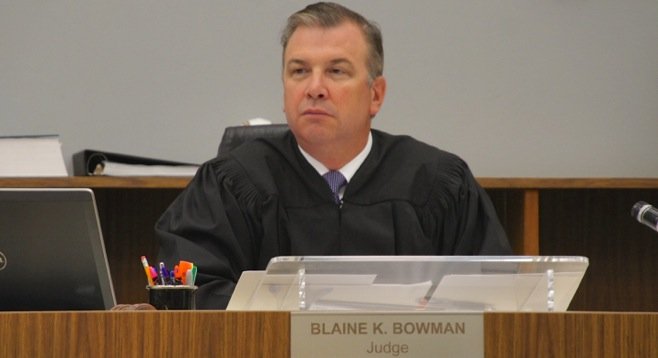 Judge Bowman had to caution Mrs Withers to contain her expressions. Photo by Eva