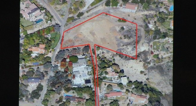 Evidence photo of the undeveloped land owned by Vilkin.
