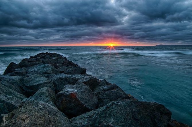 Even a cloudy day can produce an amazing sunset by T.Sutlick Photography in Imperial Beach