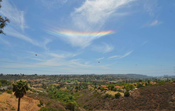Rainbow Clouds (Iridescent Clouds) spotted all across San Diego by San Diego Scenic Photography