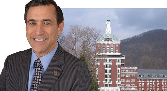 A Darrell Issa staffer enjoyed free lodging and dining at a swanky Virginia hotel, courtesy of lobbyists.