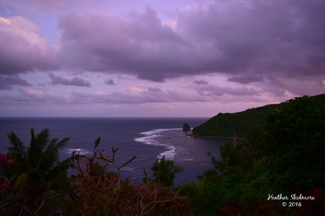 Purple sunset in American Samoa