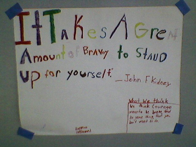 JFK - elementary school poster.