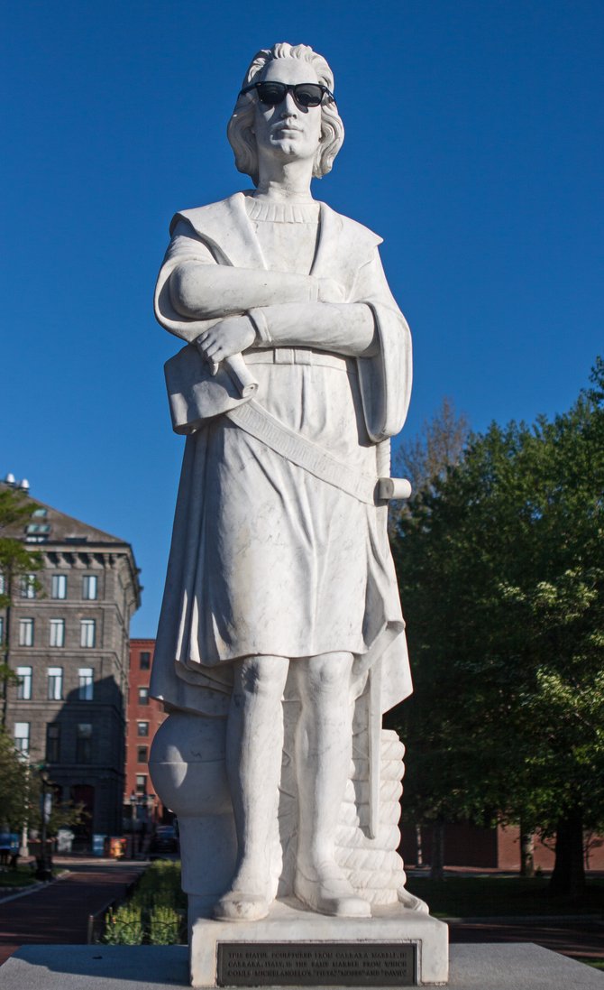Columbus Statue Boston 2014