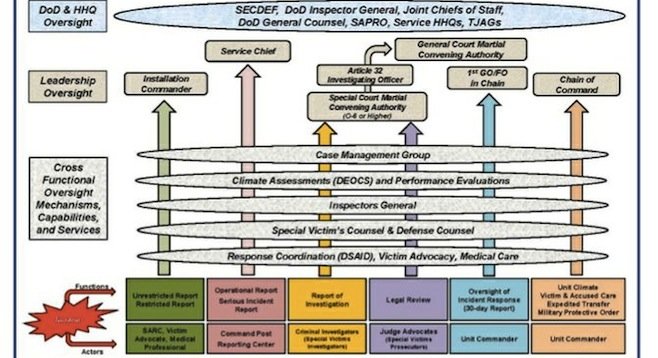Department of Defense sexual assault response flow chart