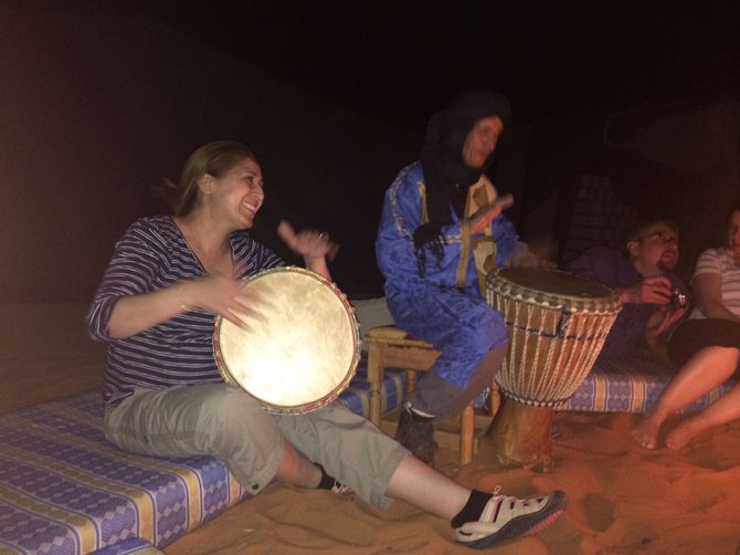 After dinner there was drumming under the stars.
