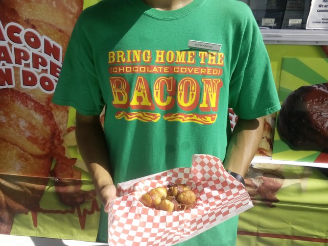 Spicy Bacon Cheese bombs at Bacon-A-Fair 