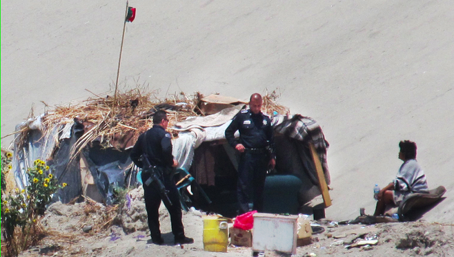 Tijuana policeman and resident of El Bordo - Image by T.B. Beaudeau