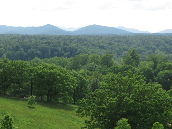 View of the Blue Ridge Mountains from the Biltmore Estate, North Carolina