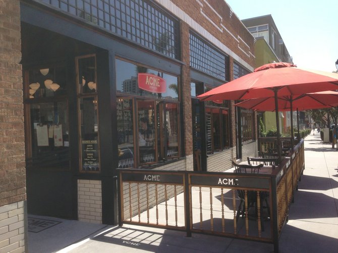 Patio seating outside Acme