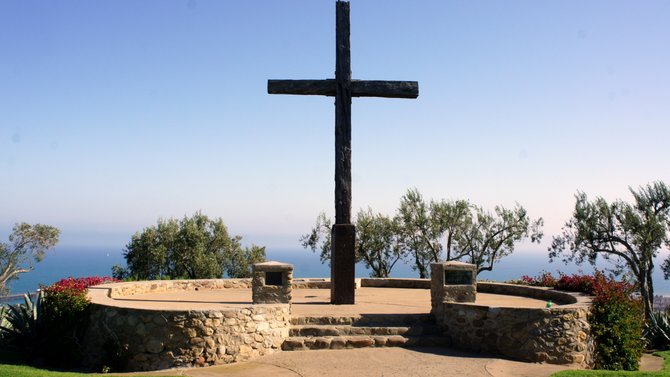 Father Serra's Cross, Ventura, Ca. also know as Surfer's Cross. 
Channel Islands in the background. 