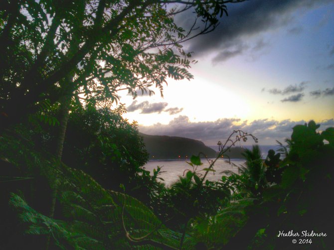 Sunday morning sunrise just as the rain started to come.
American Samoa