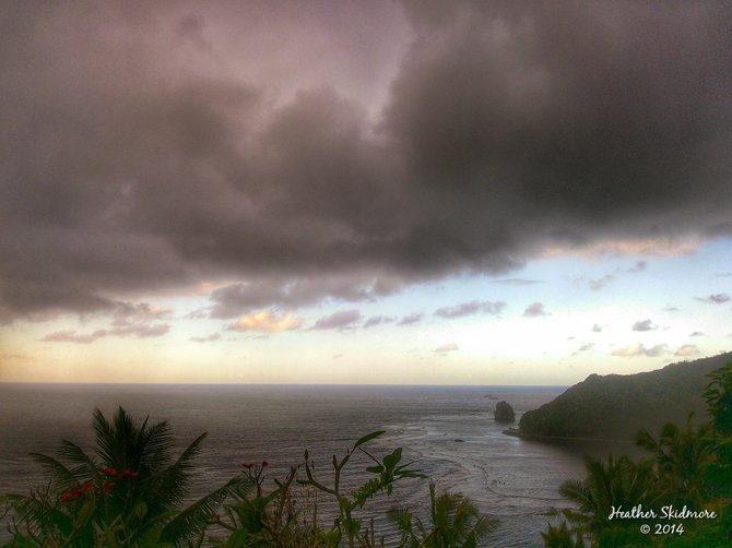 Sunday morning sunrise just as the rain started to come.
American Samoa