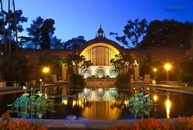 Balboa Park Botanical Gardens at night