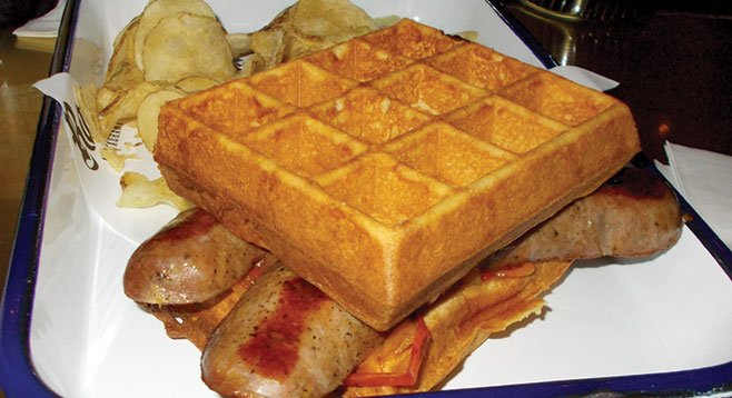 Knockwurst waffle