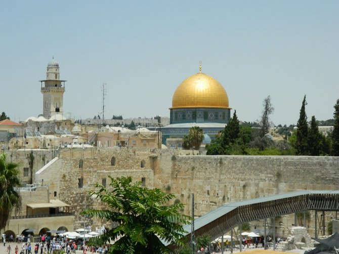 One of the oldest Muslim architectural/holy sites: Dome of the Rock in Old City Jerusalem.
