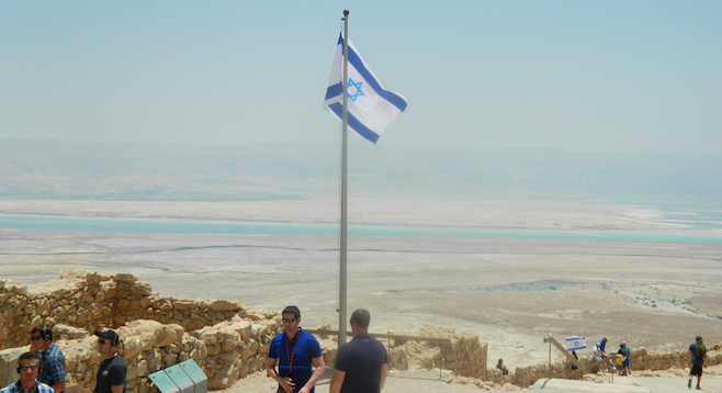 Overlooking the Dead Sea from Israel's Masada, a fortress dating back to the first century B.C.