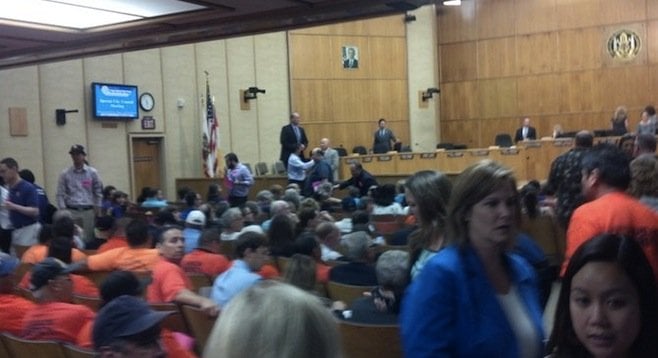 Citizens packed council chambers for the vote