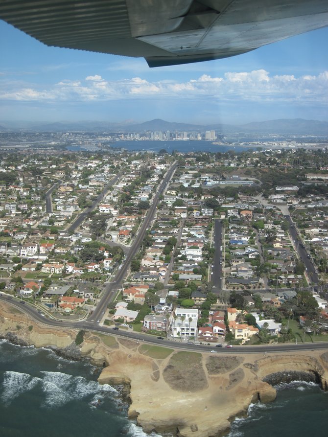 Flying over La Jolla