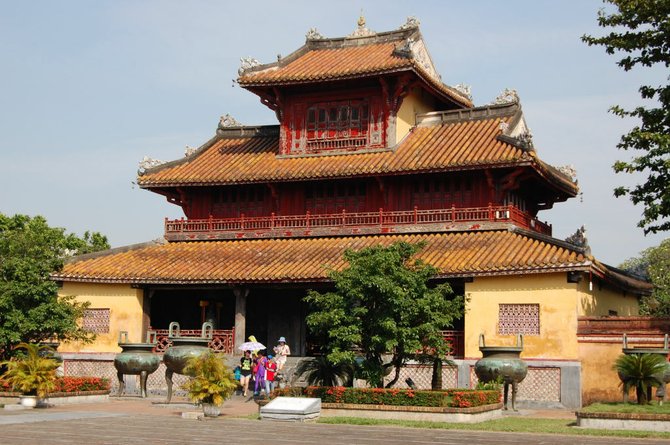 A pagoda inside of Huế's astounding Citadel, an elaborate royal compound that's now a UNESCO World Heritage Site.