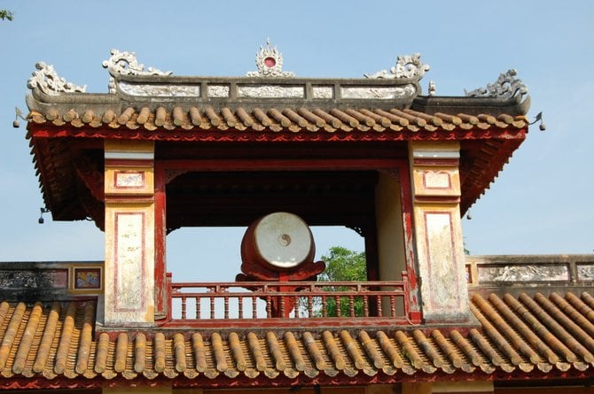 The Yin and Yang symbol at Huế's Citadel.