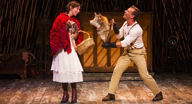 Emily Young as Little Red Ridinghood and Noah Brody as Wolf